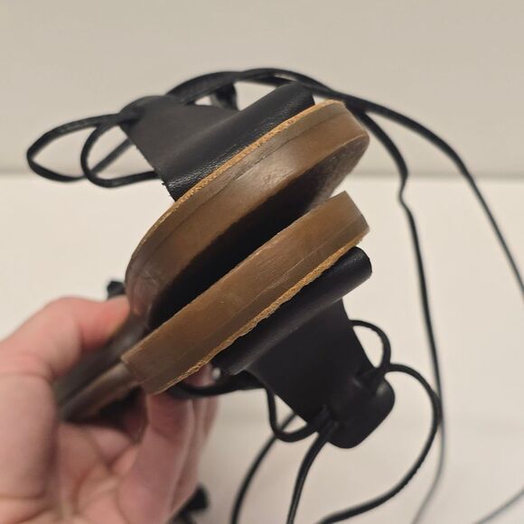 Madewell The Boardwalk Lace Up Greek Gladiator Sandal Black Leather Women's 8.5 - Picture 3 of 10